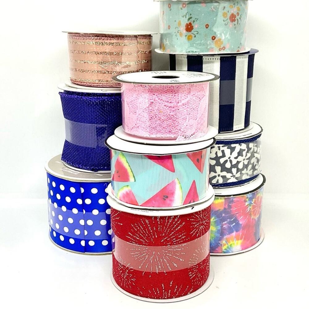 Arts & Craft -Mixed Bundle of Ribbons (10 Lot Mixed Prints)